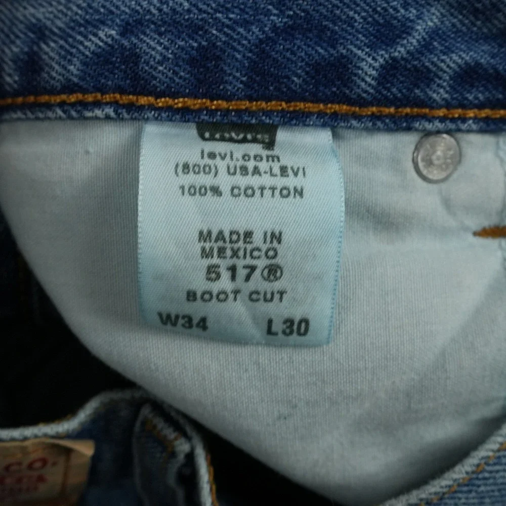 Levi's 517‎ Jeans Mens Fits 34x32 Blue Boot Cut Medium Wash Denim Pants Y2K